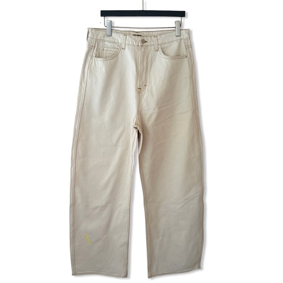 GRLFRND Austen High Rise Curve Jeans Cream Straight Leg denim pants FWRD 32 - Picture 8 of 14